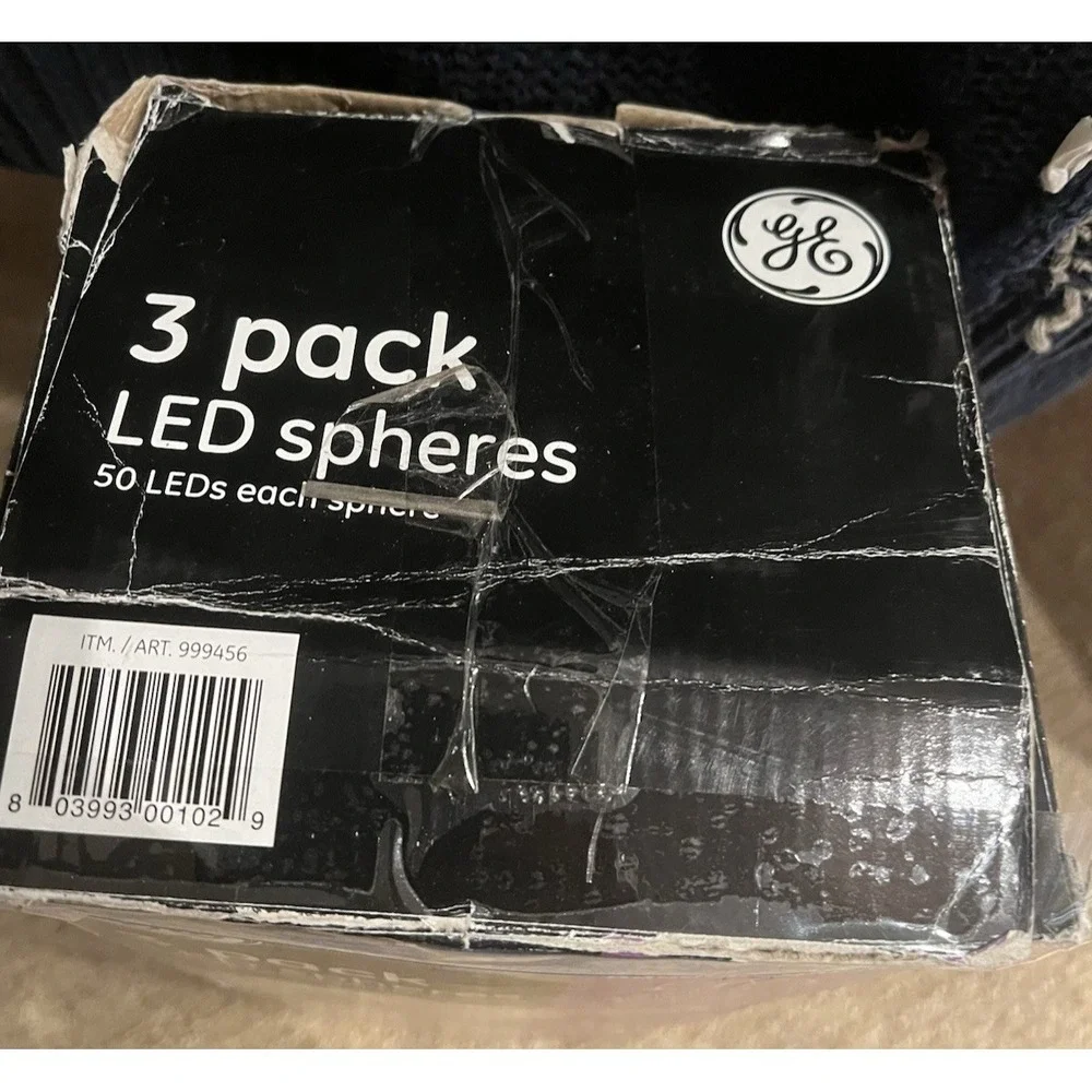 GE 3 Pack Spheres 50 LEDS in Each 5.5